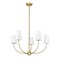 Z-Lite Shannon Chandelier, 5-Light, 32 In.W x 16.5 In.H, Rubbed Brass/white 3040-32RB - alternate 5